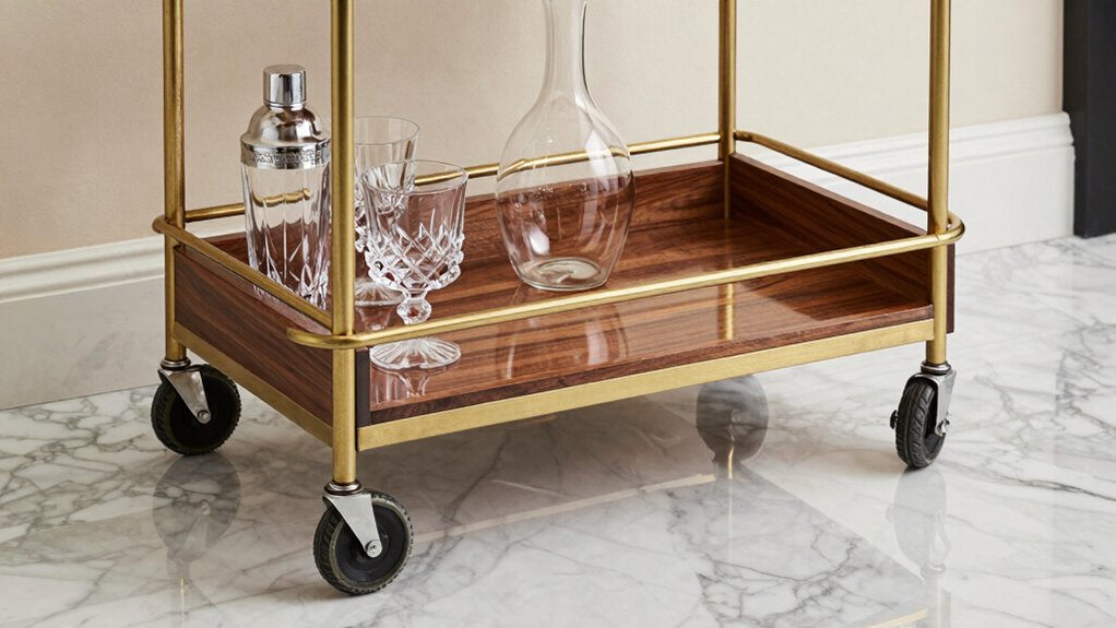 secure stable bar cart