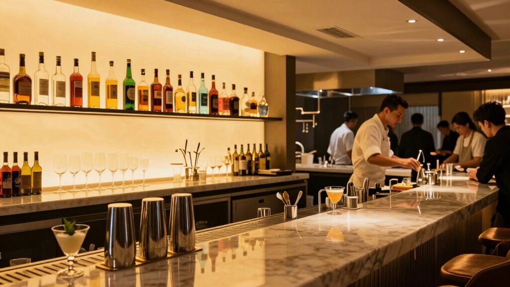 separate bar area design