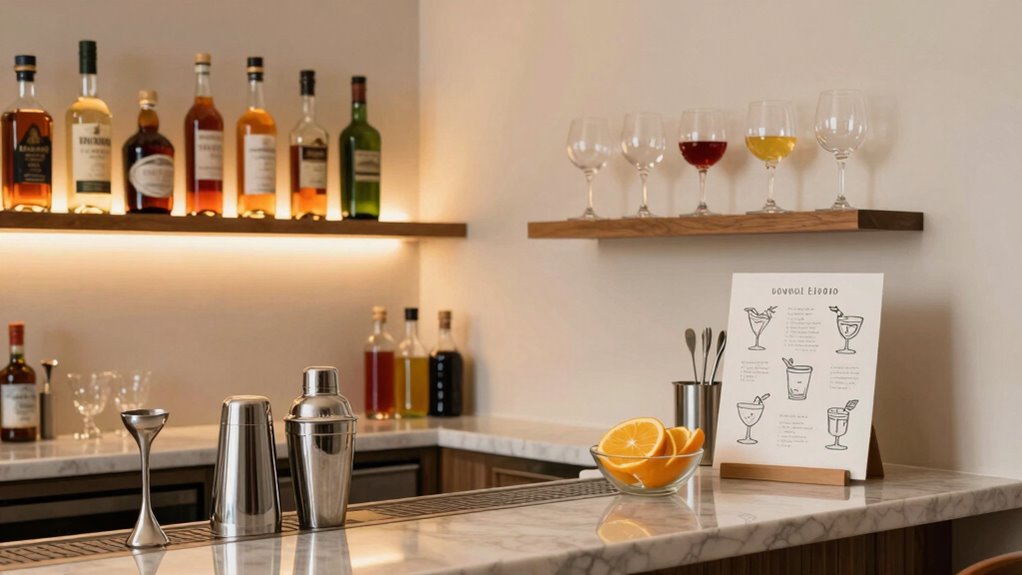 simple colorful cocktail presentation