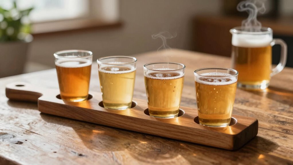 simple relaxed beer tasting