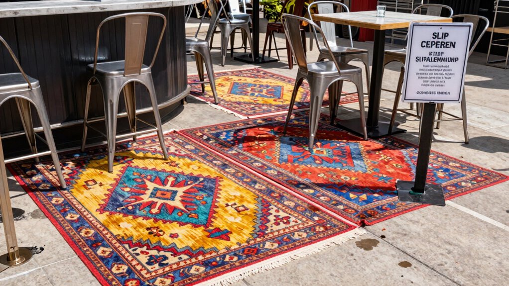 slip resistant clean secure rugs