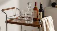 steady spill free bar cart