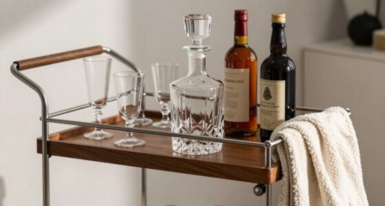 steady spill free bar cart
