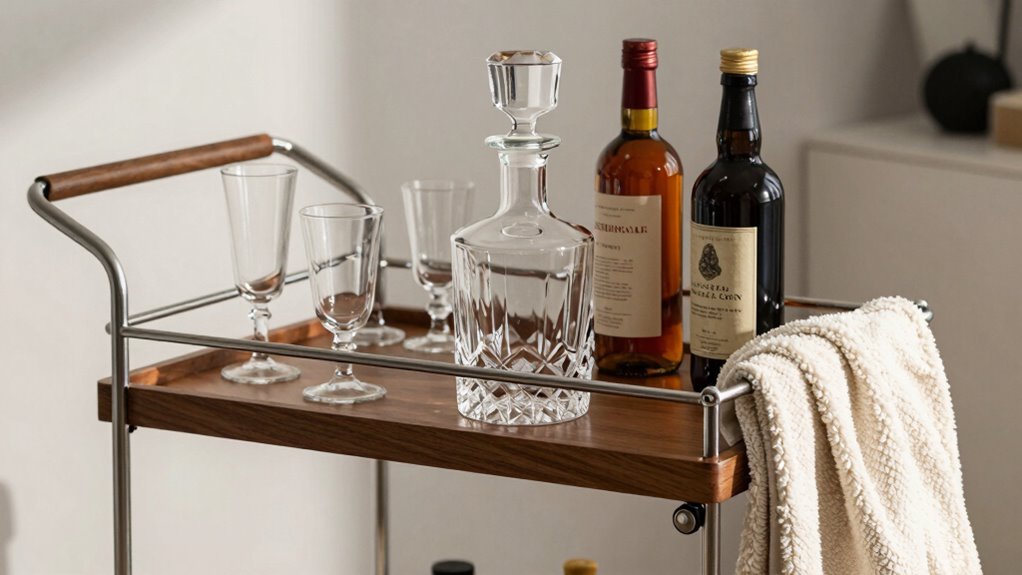 steady spill free bar cart