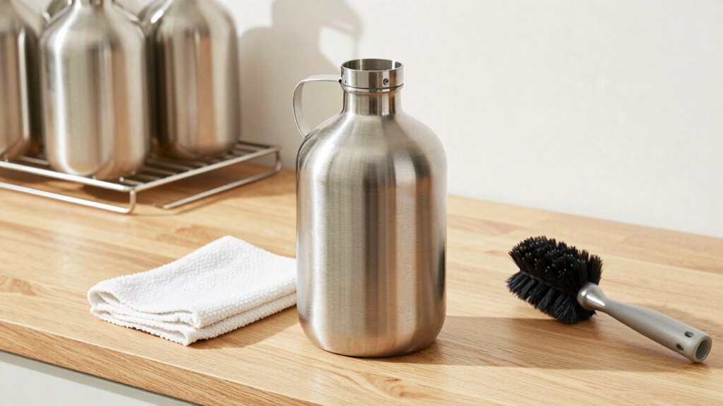 store growler properly upright