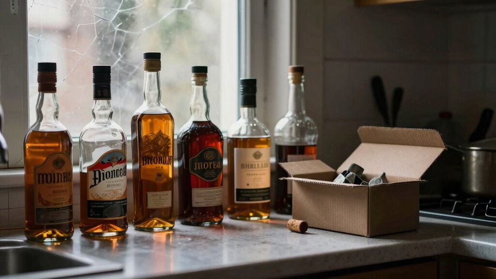 store spirits properly upright