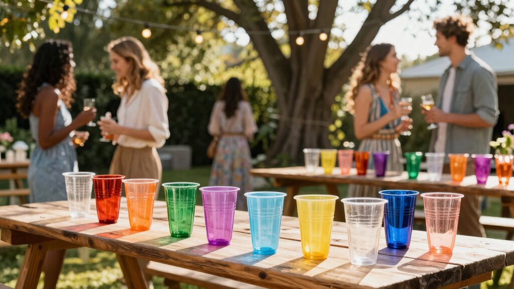 stylish safe outdoor beverage presentation