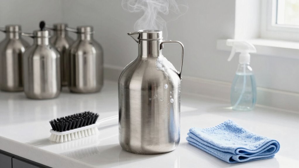 thorough growler sanitation process