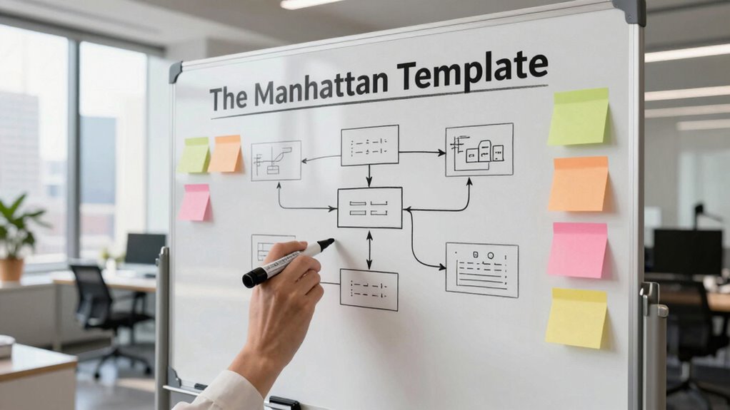 three customizable manhattan templates