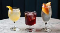 three drink options available