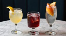 three drink options available