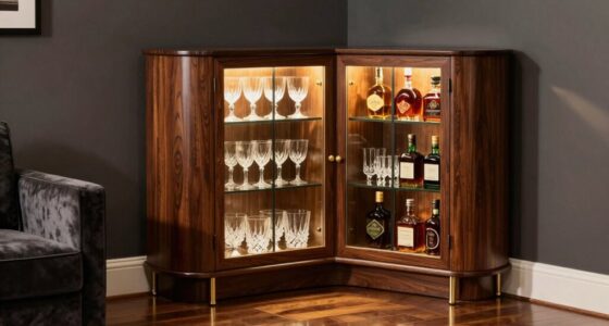 top corner bar cabinet options