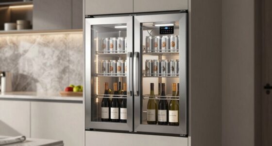 top dual zone beverage fridges