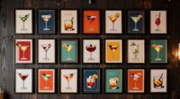 top framed bar art collections