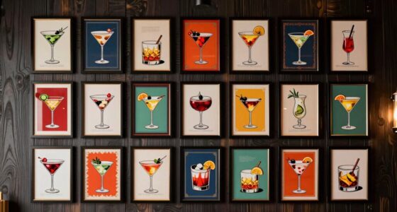 top framed bar art collections