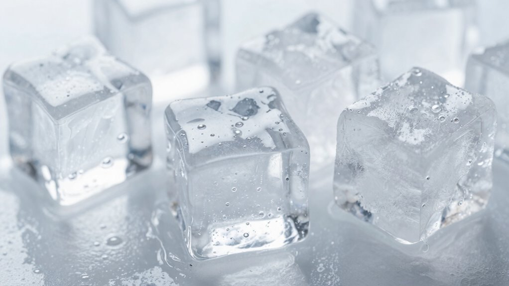 trapped air and minerals