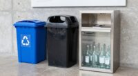 trash recycling glass drop