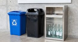 trash recycling glass drop