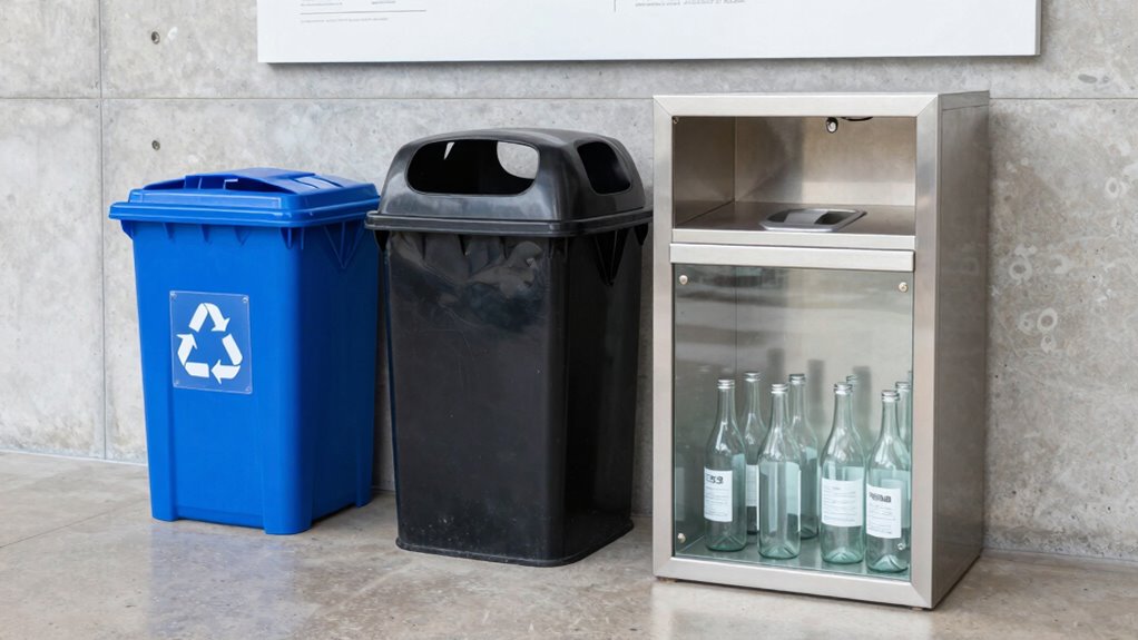 trash recycling glass drop