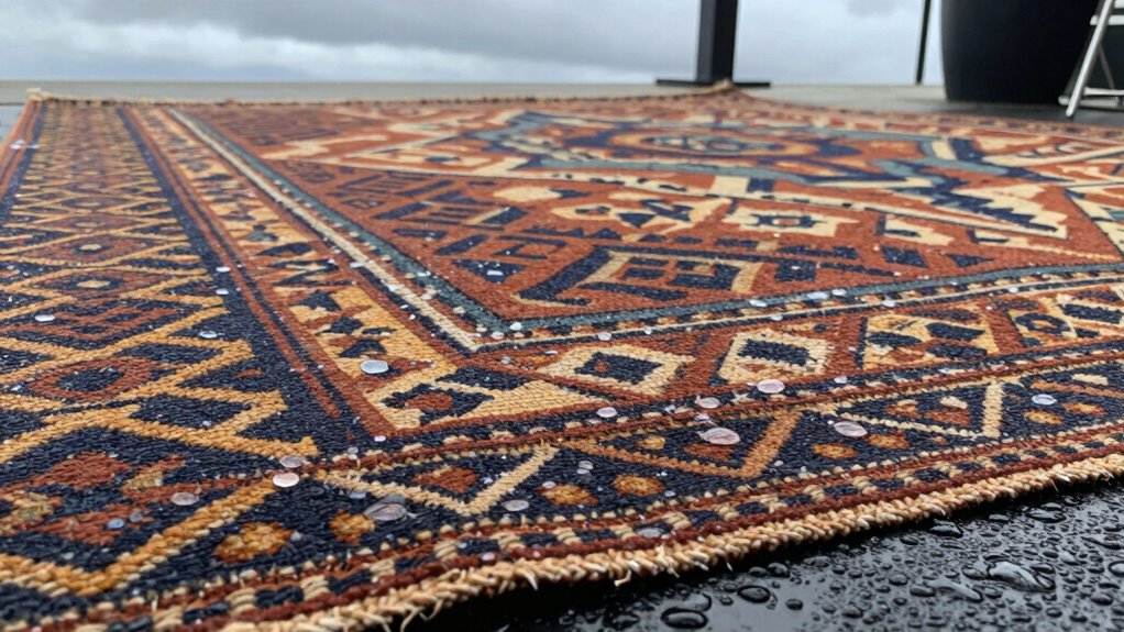 weather impacts outdoor rug durability