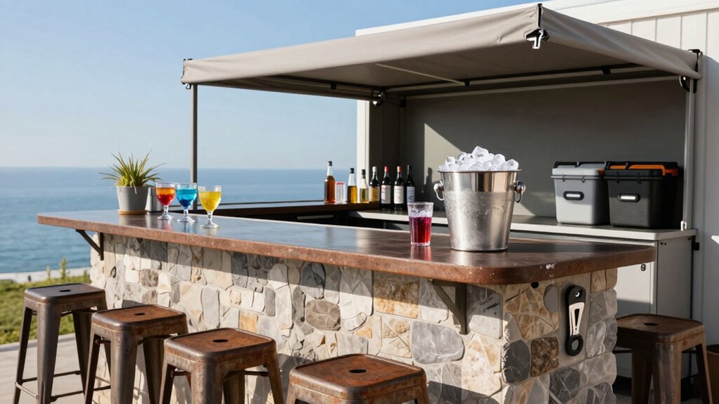 weather resistant outdoor bar